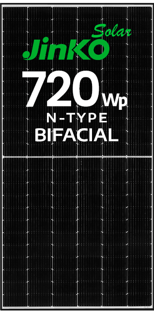 MóDulo Jinko 720wp Bifacial N-Type Ef. 23.18% (Jkm720n-66hl5-Bdv